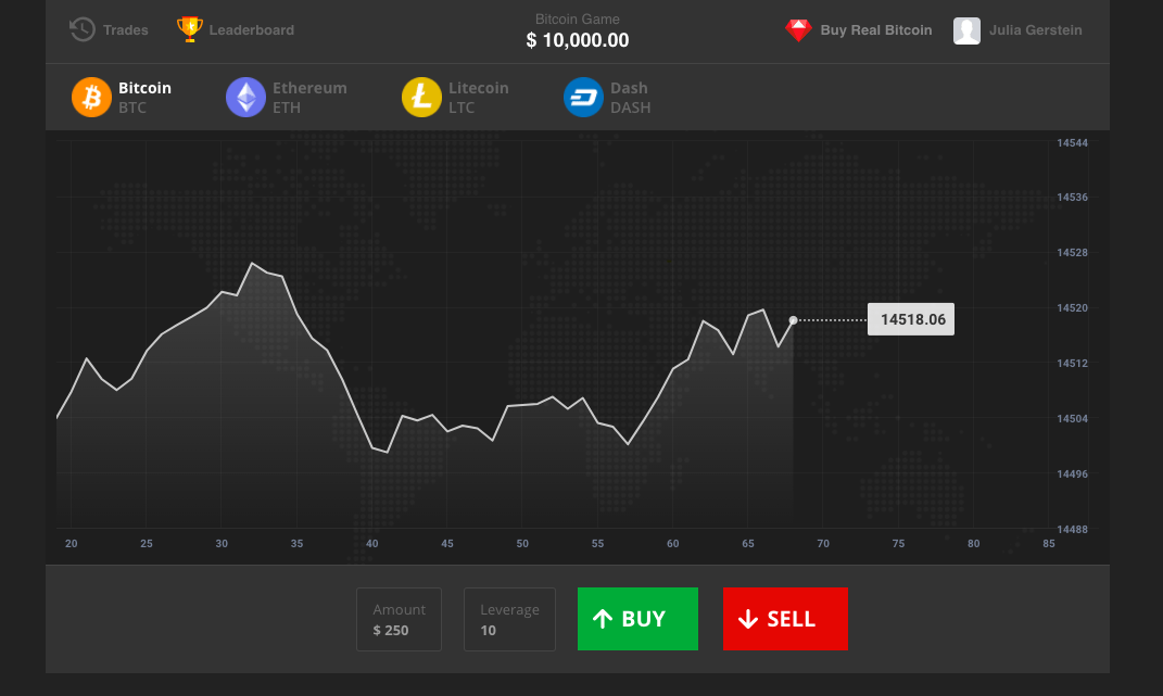 crypto price simulation