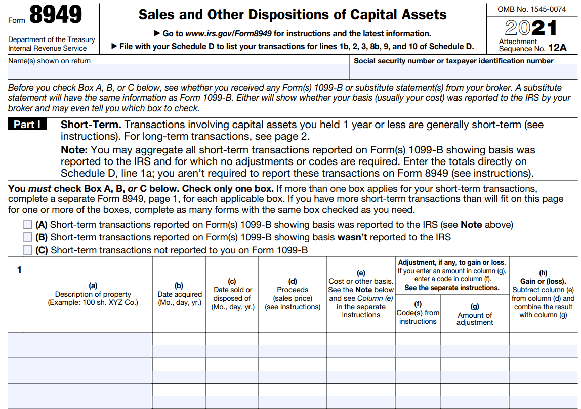 cryptocurrency tax form 2022