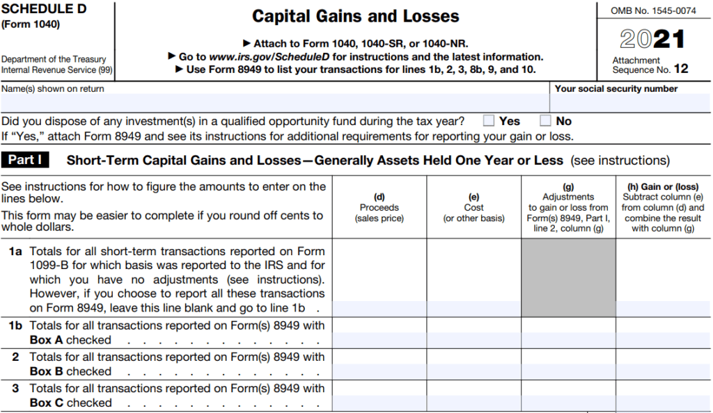 cryptocurrency tax form 2022