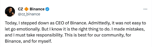 Changpeng Zhao stepped down as head of Binance exchange unnamed 2 - Changpeng Zhao stepped down as head of Binance exchange